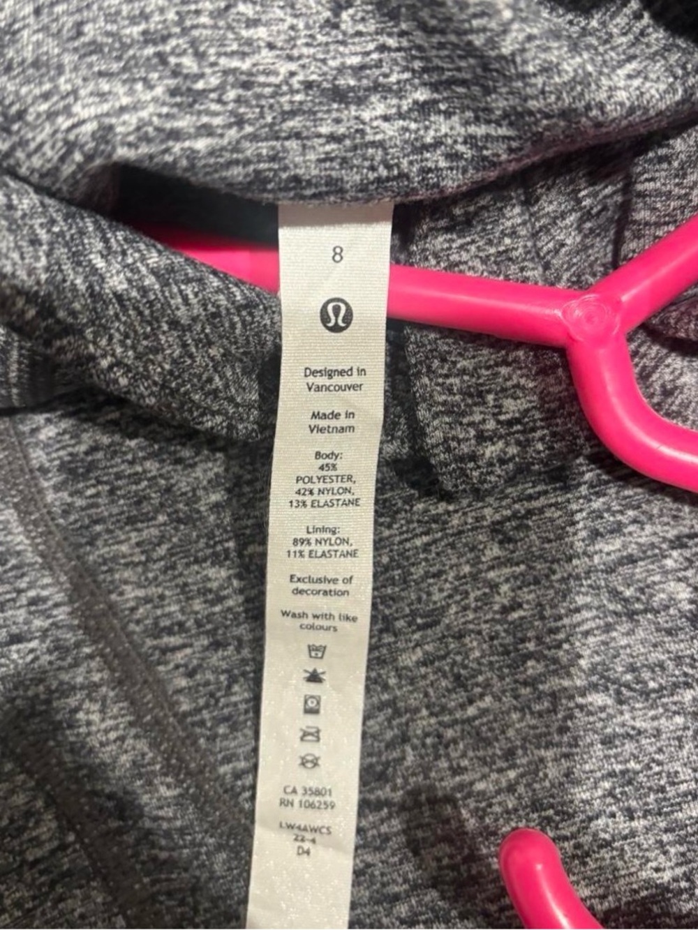 lululemon athletica Heathered Gray Full-Zip Bomber Jacket - Picture 3 of 3